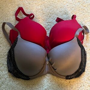 Two Victoria’s Secret Fabulous Demi Bras